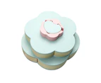 Double Layer Snack Box Candy Plates with Mobile Phone Holder - Blue