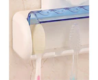 Wall Mounted Toothbrush Holder Container with Cover Waterproof Dust-proof