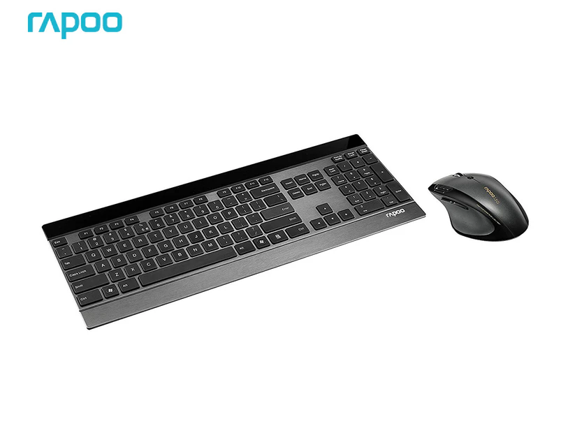 Rapoo 8900P Wireless Laser Metal Keyboard & Mouse Combo
