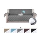 100% Waterproof Sofa Cover Quilted Furniture Slip Cover Pet Friendly Couch Cover for 1/2/3/4 Seater and Recliner Chair, Multiple Sizes and Colors - Grey 1