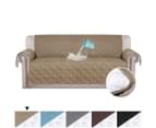100% Waterproof Sofa Cover Quilted Furniture Slip Cover Pet Friendly Couch Cover for 1/2/3/4 Seater and Recliner Chair, Multiple Sizes and Colors - Taupe 1
