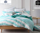 Logan & Mason Calippo Double Bed Quilt Cover Set - Teal