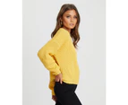 Calli Women's Laura Cable Knit Jumper - Lemon
