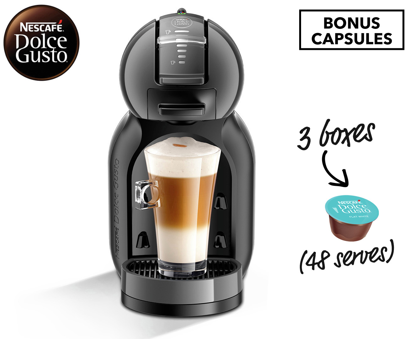 Nescafé Dolce Gusto Mini Me Coffee Machine + Bonus Capsules | Www.catch ...