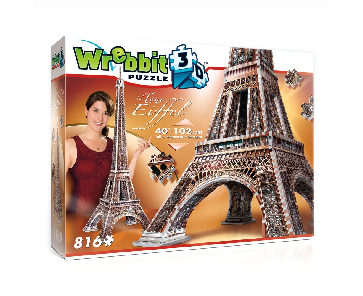 Wrebbit La Tour Eiffel Tower 816 Piece 3D Puzzle