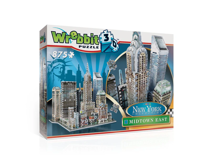 Wrebbit 3D New York Midtown East 3D Jigsaw Puzzle, 875-Piece