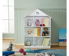 ALL 4 KIDS Veronica Girls's Pink Roof Dollhouse Bookcase