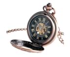 Men's Hollow Flowers Case Hand-winding Mechanical Pocket Watches Pendant Chain Pocket Watch 3