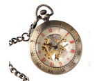 Hand-winding Mechanical Pocket Watch Classic Antique Open Face Roman Number Fob Watches Gift Men
