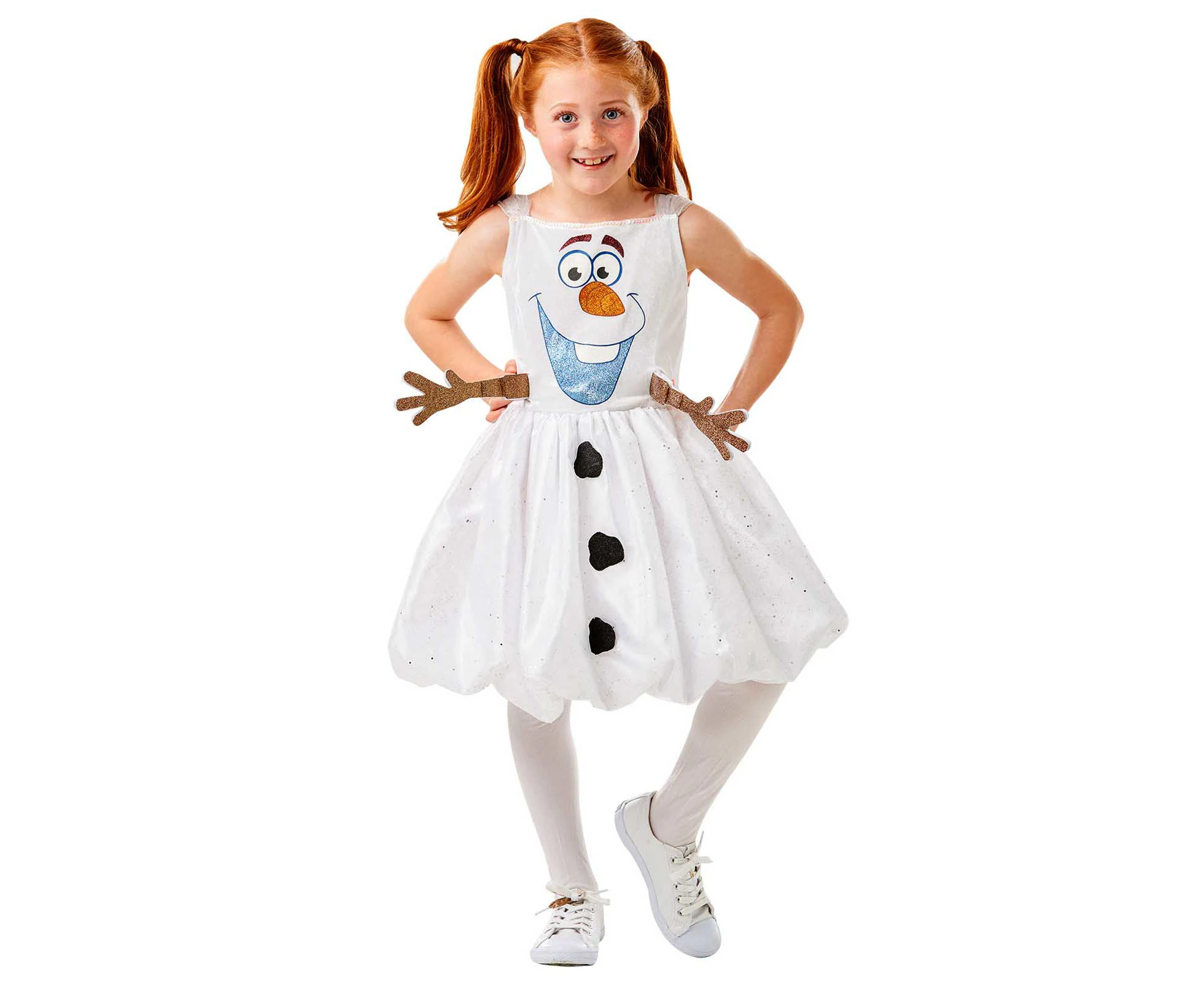 Disney Olaf Frozen 2 Tutu Dress Up Halloween Party Girls Costume White Size 4-6y