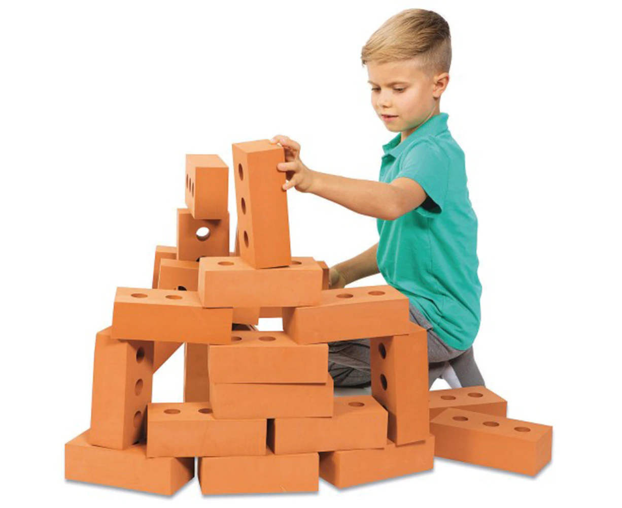 Little Tradies Play Foam Toy Building Bricks Set (Set of 25)