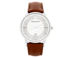 Emporio Armani Men's 43mm Classic Leather Watch - Brown