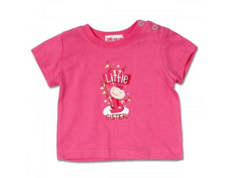 Bright Bots Little Sister T-Shirt - Pink