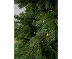 6ft PreLit Christmas Tree SPITSBERGEN PREMIUM PE Green 895 Tips 300 LEDS Free Tree Bag