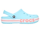 Crocs Women's Bayaband Clog Sandals - Ice Blue/Melon