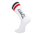 Tommy Hilfiger Women's Sporty Logo Crew Socks 2-Pack - White