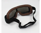 WWII Style German Motorcycle Harley Style Chopper Biker Pilot Goggles Brown