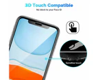 For Apple iPhone 11 6.1" Full Coverage 9H Tempered Glass Screen Protector - Black