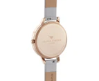 Olivia Burton Women's 34mm Abstract Florals Leather Watch - Grey/Rose Gold/Grey Lilac