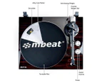 mbeat PT-18K Bluetooth Turntable Vinyl Record Player