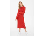 COOPER ST Hey You Knit Dress in Red