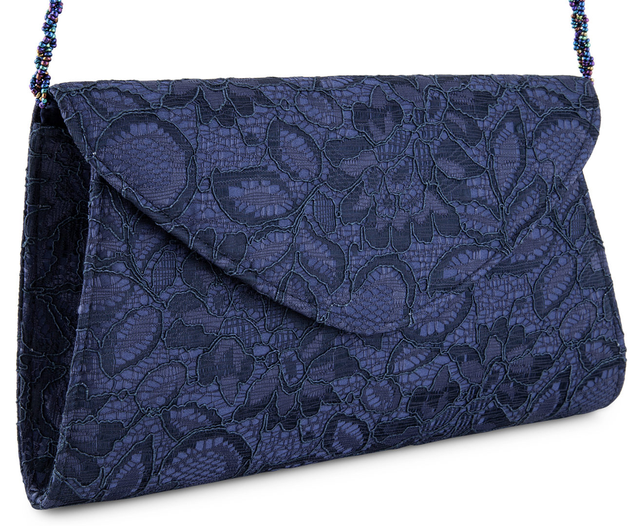 Adrianna Papell Seta Clutch Midnight Alicante Lace Catch .au