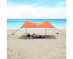 Red Suricata Family Beach Sun Shade Canopy - Orange