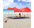 Red Suricata Family Beach Sun Shade Canopy - Red
