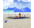 Red Suricata Family Beach Sun Shade Canopy - Blue