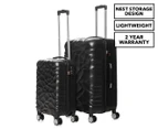 Pierre Cardin Hard Shell 2-Piece Luggage/Suitcase Set - Black