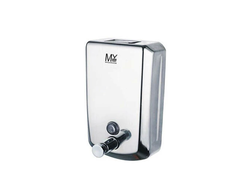 Stainless Steel Soap Dispenser Polished Wall Mounted 800ML