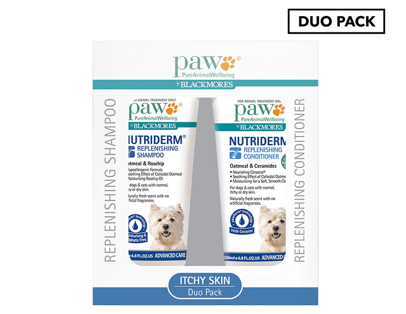 Blackmores PAW NutriDerm Pet Moisturising Shampoo & Conditioner Duo Pack