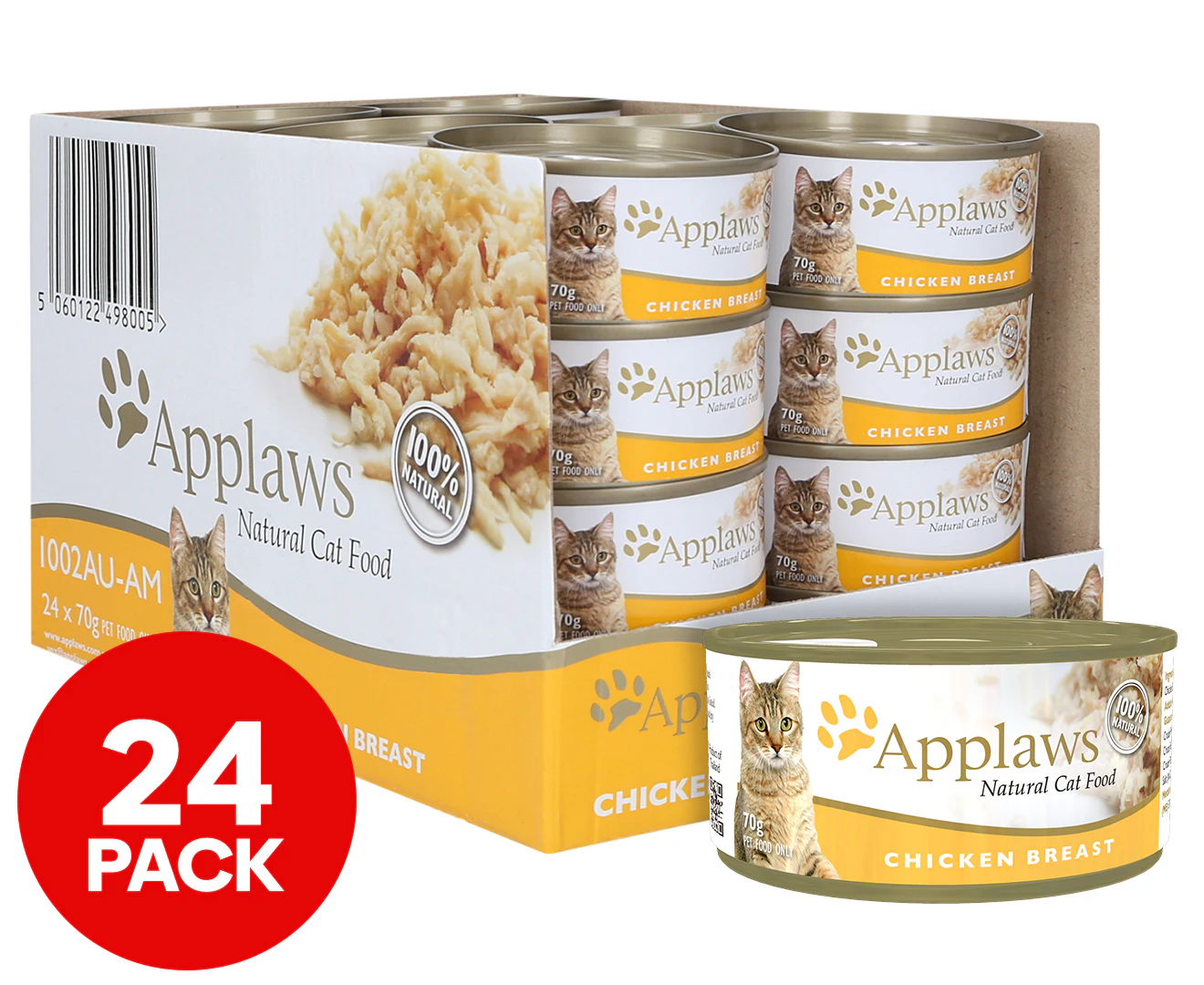 24pk Applaws Natural Cat Food Chicken Breast 70g