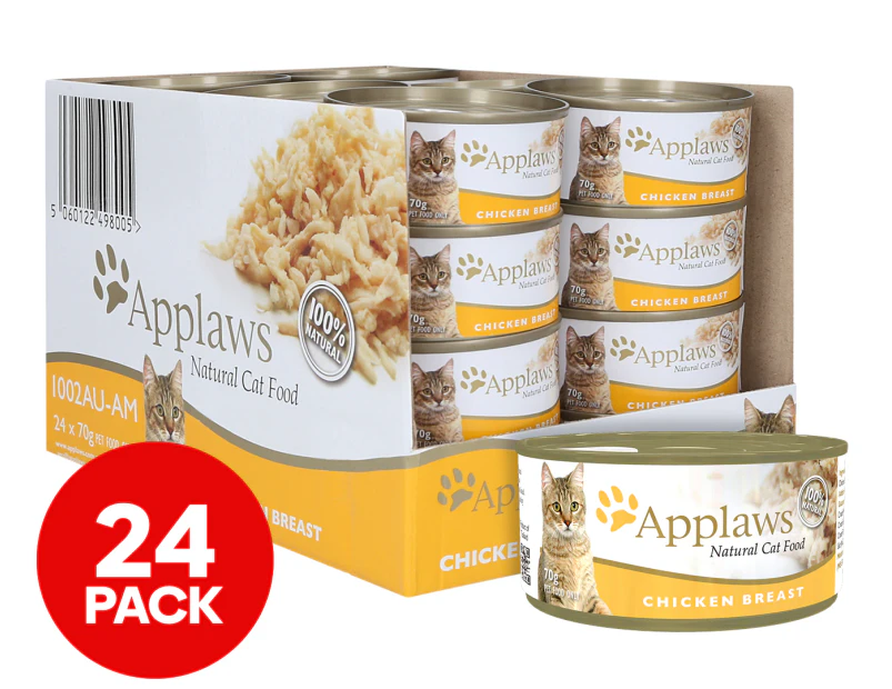 24pk Applaws Natural Cat Food Chicken Breast 70g