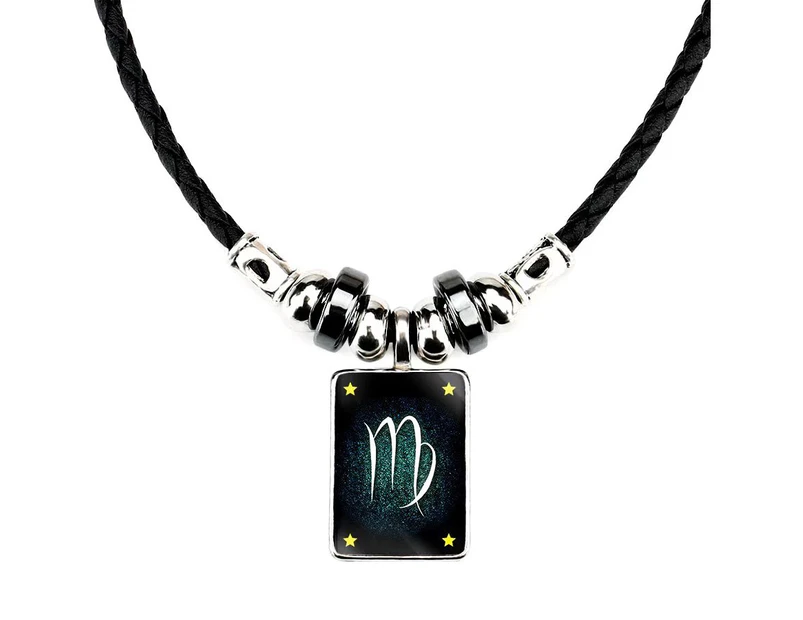 Twelve 12 Constellation Pendant Necklace Nightlight Fashionable Handmade Cortex Necklace Lovers Lucky Necklace Men Virgo
