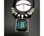 Handmade Cortex Necklace Twelve 12 Constellation Pendants Necklace Nightlight Fashionable  Lovers Lucky Necklace Men Gemini