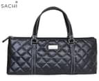 Sachi Insulated Wine Purse Bag - Quilted Black 1