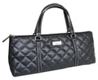 Sachi Insulated Wine Purse Bag - Quilted Black 2