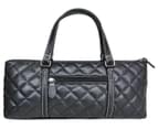 Sachi Insulated Wine Purse Bag - Quilted Black 3