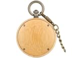 Casual Quarzt Bamboo Pocket Watch Men Simple Dial Pendant Watches 4
