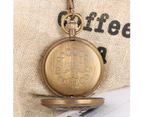 Retro Pure Copper Tourbillon Automatic Mechanical Pocket Watch Men Collection Gift