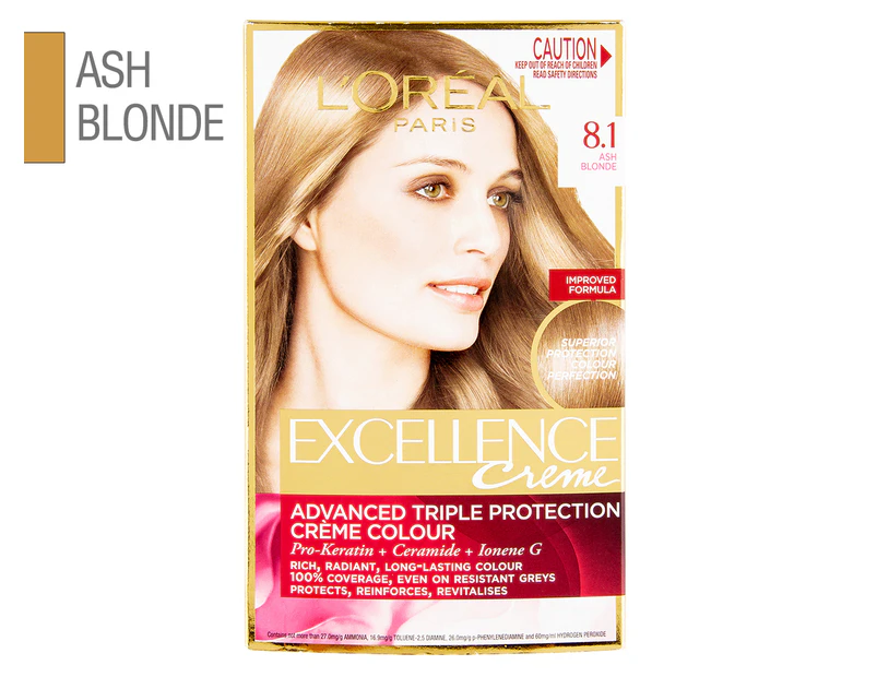 L'Oréal Paris Excellence Crème Hair Colour Set - 8.1 | Ash Blonde