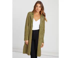 Chancery Women's Niamh Suedette Coat - Olive
