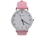 Tony Bianco Women's 36mm Wesley Slim Leather Watch - Silver/White/Pink