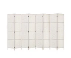 Artiss 8 Panels Room Divider Screen Privacy Rattan Timber Fold Woven Stand White