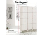 Artiss 8 Panels Room Divider Screen Privacy Rattan Timber Fold Woven Stand White