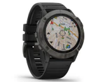 Garmin 51mm Fēnix 6X Sapphire Edition GPS Smartwatch - Carbon Grey/Black