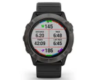Garmin 51mm Fēnix 6X Sapphire Edition GPS Smartwatch - Carbon Grey/Black