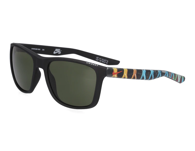 Nike SB Men's Unrest Sunglasses - Matte Black/Cinnabar/Green
