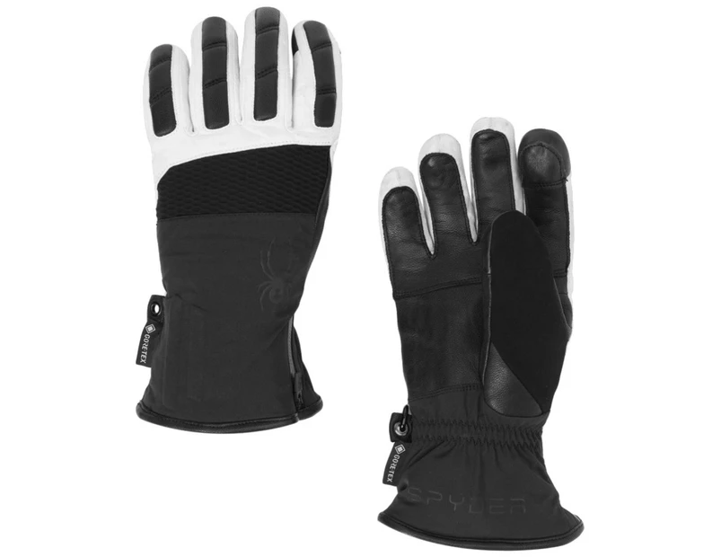 Spyder PINNACLE  Gore-Tex PrimaLoft Men's Ski Gloves black - Black/White